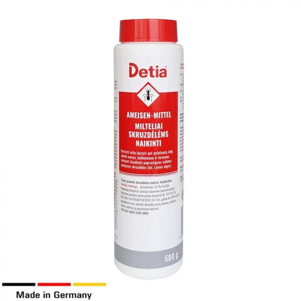 DETIA milteliai skruzdėlių naikinimui, 500 g