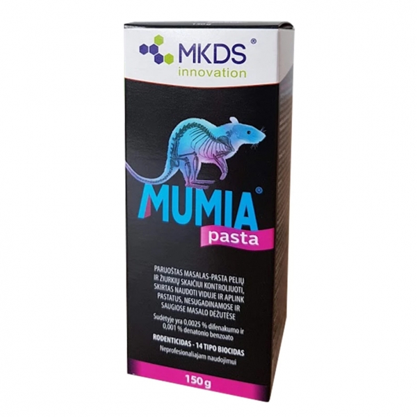 MUMIA pasta pelių ir žiurkių naikinimui, 150 g