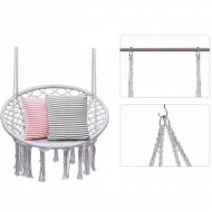 Pakabinamas hamakas su atlošu (pilkas)