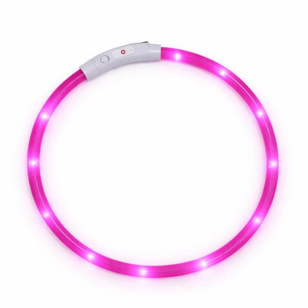 LED antkaklis (Rožinė)