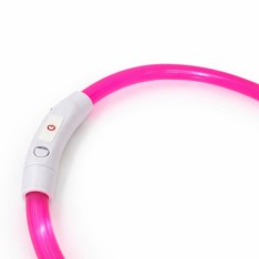 LED antkaklis (Rožinė)