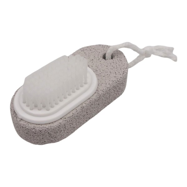 Dvipusis pėdų šveitimo akmuo su šepetėliu