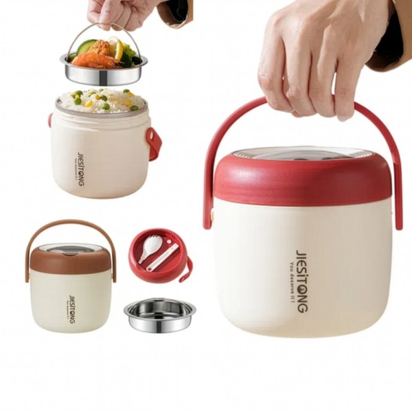 Termo pietų dėžutė 1L su rankena – maisto išlaikymui šiltai ar šaltai