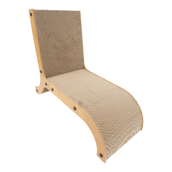 Didelė kartoninė draskyklė katėms su mediniu rėmu