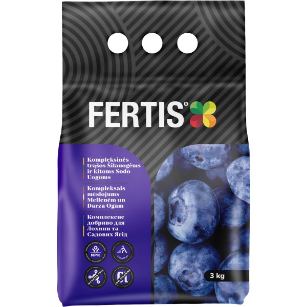 Kompleksinės trąšos Šilauogėms ir kitoms sodo uogoms FERTIS, 3kg