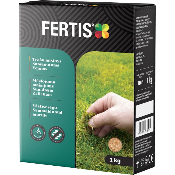 Trąšų mišinys Samanotoms Vejoms FERTIS, 1kg