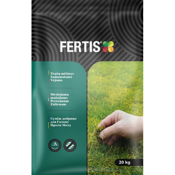 Trąšų mišinys Samanotoms Vejoms FERTIS, 20kg