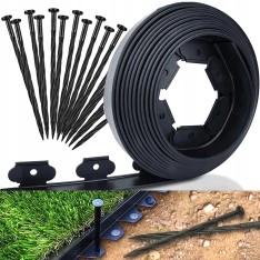 Plastikinis vejos apvadas - bortelis 10m +20 vinių