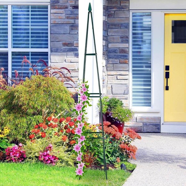 Kūginė sodo pergolė – obeliskas augalams (plieninė, pastatoma)