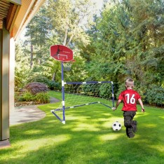 2in1 sporto rinkinys vaikams – futbolo vartai ir krepšinio lenta