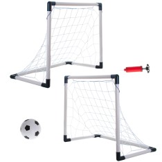 Vaikiški futbolo vartai 2in1 – dideli arba du mažesni (143 × 110 × 70 cm)