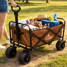 Sulankstomas transportavimo vežimėlis su stalu 2in1