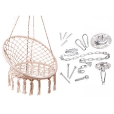 Lubinis kabliukas su grandine – sūpynių ir hamako tvirtinimo rinkinys (iki 200 kg)