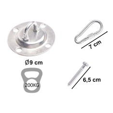 Lubinis kabliukas su grandine – sūpynių ir hamako tvirtinimo rinkinys (iki 200 kg)