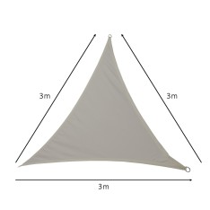Trikampė saulės pavėsio burė 3×3×3 m – apsauga nuo saulės ir lietaus