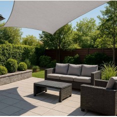 Stačiakampė saulės pavėsio burė 4×3 m – sodo, terasos ir balkono apsauga