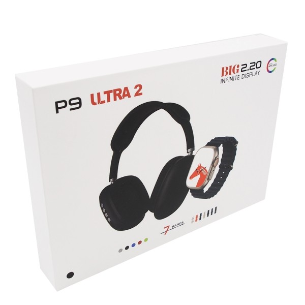 Ausinės + laikrodis bluetooth PAŽEISTA PAKUOTĖ