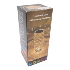 LED kristalinė stalinė lempa su liečiamu valdymu (USB įkrovimas)