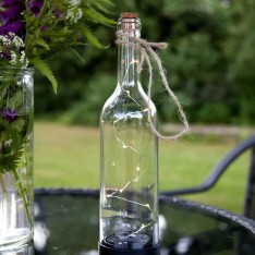 Dekoratyvinė LED lemputė stiklinėje butelio formoje