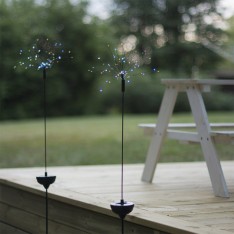 Lauko LED lemputė „Firework“ su saulės baterija (100 cm)