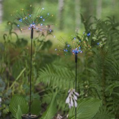 Lauko LED lemputė „Firework“ su saulės baterija (100 cm)