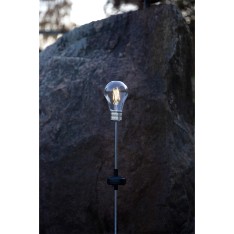 lauko LED lemputė „Edison“ su saulės baterija (80 cm, vintage stilius)