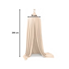 Pakabinamas baldachimas kūdikio lovytei / vaikų kambariui (smėlio spalvos)