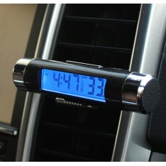 Elektroninis automobilio laikrodis ir termometras