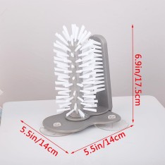 Butelių ir stiklinių plovimo šepetys su siurbtukais