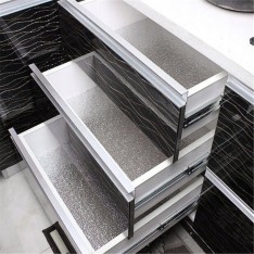 Aliuminio folijos lipni apsauginė plėvelė virtuvei 0,4 × 3 m