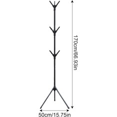 Pastatoma drabužių kabykla su kabliukais (170 cm)