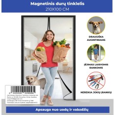 Aukštos kokybės magnetinis durų tinklelis 210 × 100 cm