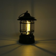 Nešiojama LED stovyklavimo lempa su pakabinimo kabliu (USB įkraunama)