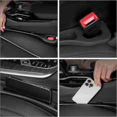 Automobilio sėdynių tarpų užpildai(2 vnt.) – juodi, kairė + dešinė pusė