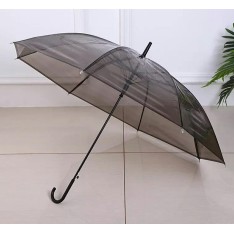 Skėtis HAPPY RAIN (Skaidri/Juoda)