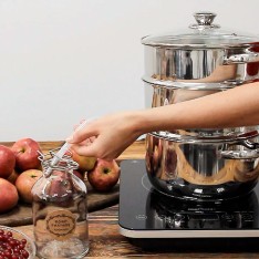 Nerūdijančio plieno sulčių garintuvas su garinimo įdėklu 5 l
