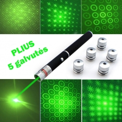 Žalias lazeris PLIUS 5 efektų galvutės 50mW